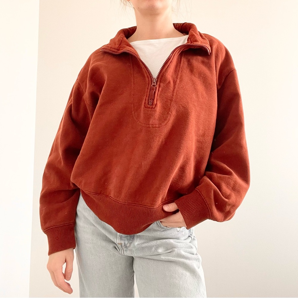 A New Day Rust Half-Zip Pullover - image 1